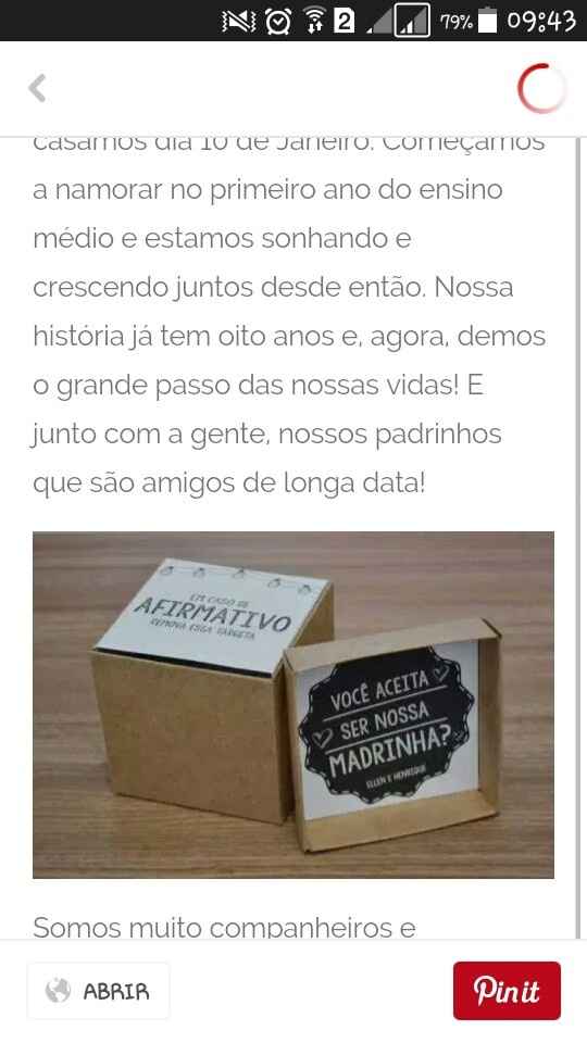 Convite para os padrinhos, me ajudem - 2