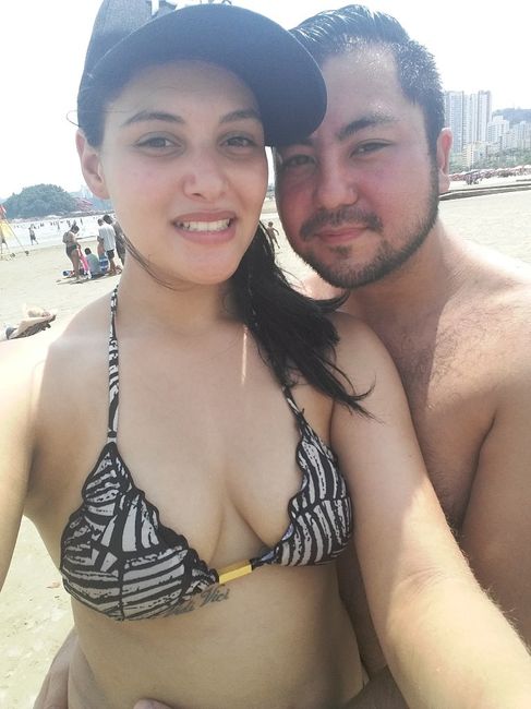 Primeira vez que viajamos juntos a praia!