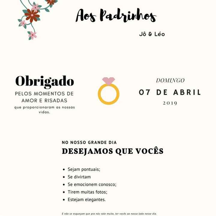  Convites para padrinhos - 2