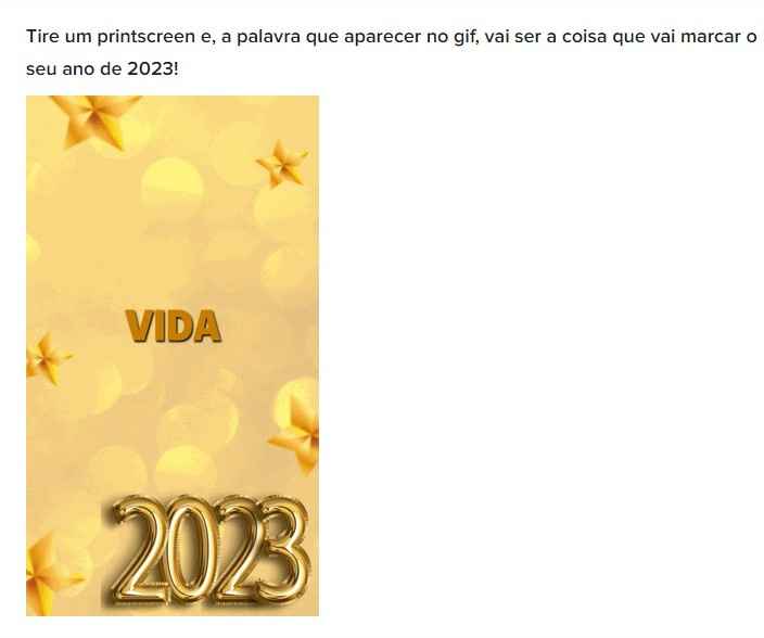 FELIZ 2023! Qual palavra vai marcar seu ano? 👀 - 1