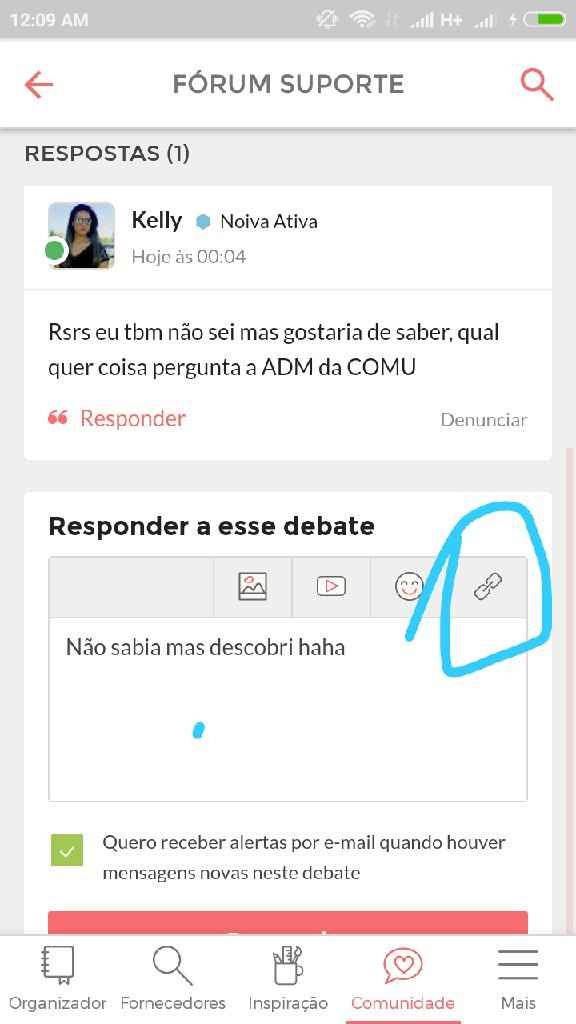 Como colar debate em comentário? - 1