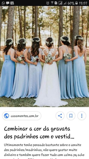 Cor do vestido das madrinhas. - 1