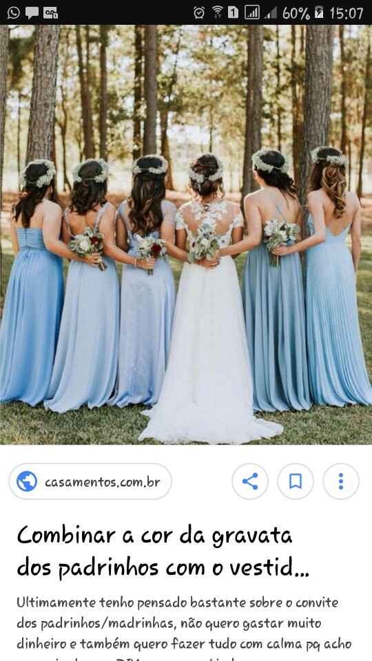 Cor do vestido das madrinhas. - 1