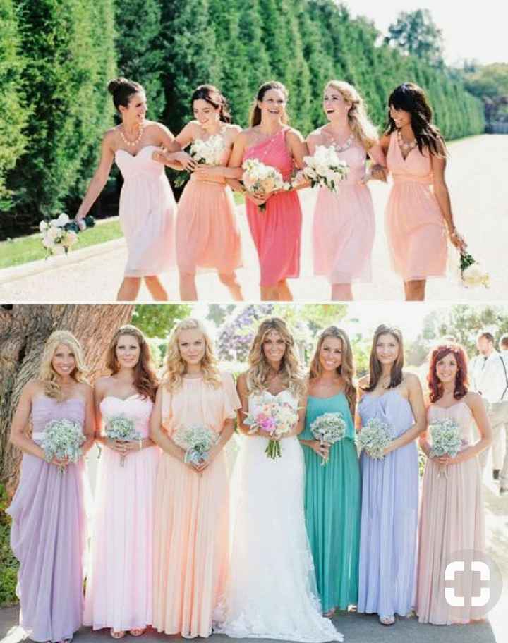 Qual será a cor dos vestidos das madrinhas? - 1
