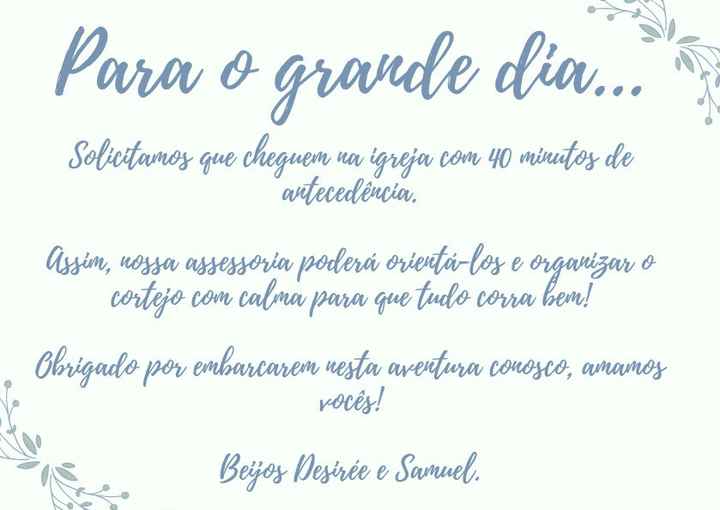 Para o grande dia...