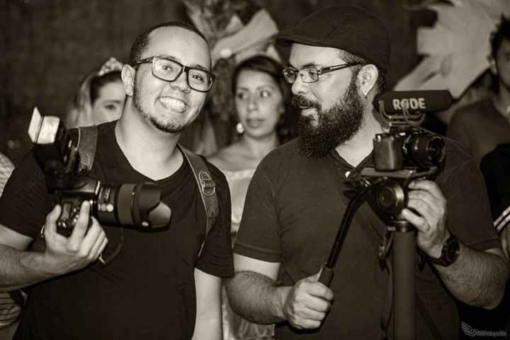 Edu (Cine) e Gabriel (Fotógrafo) em um dos eventos em parceria