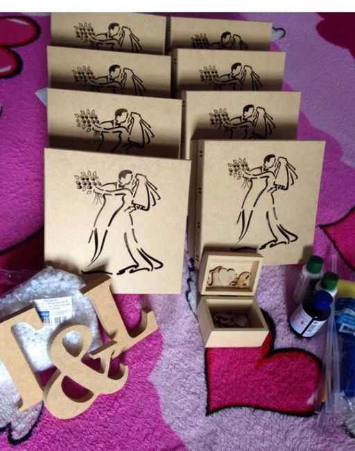 Caixa padrinhos mdf- diy - 1