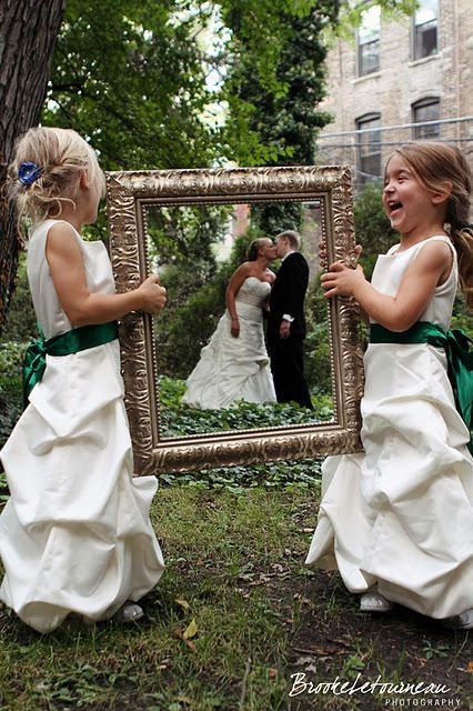 Ideia de foto com as daminhas do casamento