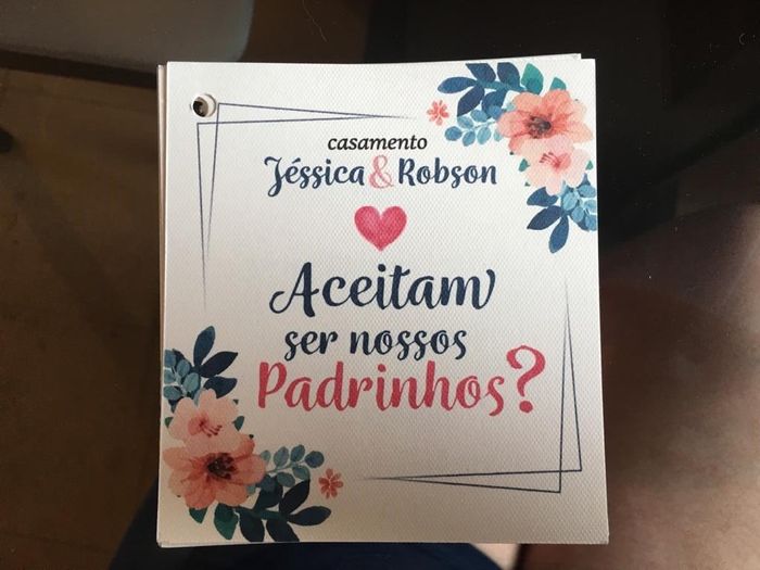 Convite dos padrinhos, avós e pais. 2