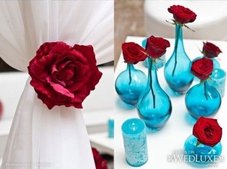 Azul e vermelho
