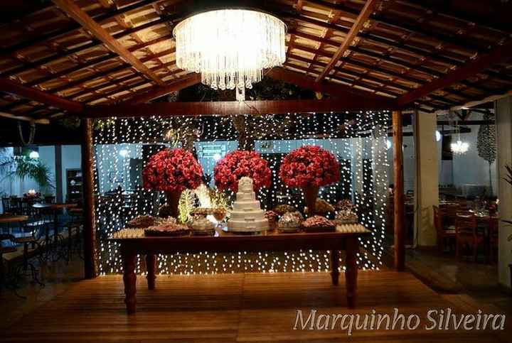 Mesa do bolo no casamento - 6
