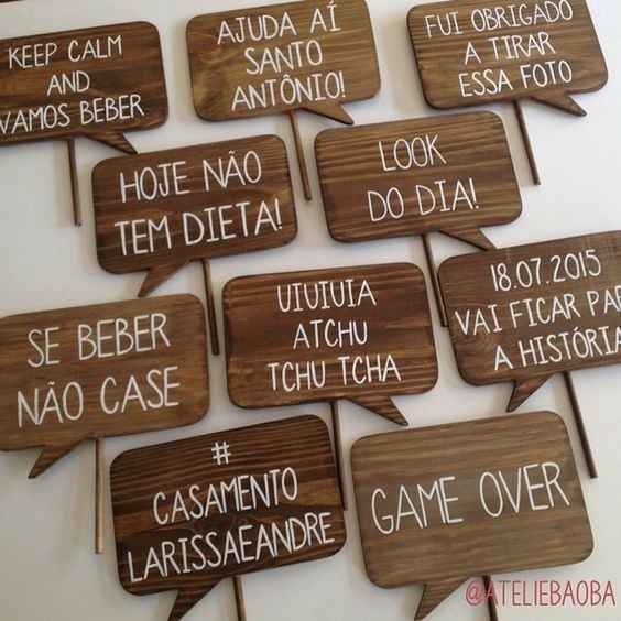 Dicas de plaquinhas para o casamento - 3