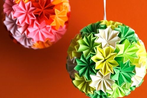 Decoração com origami