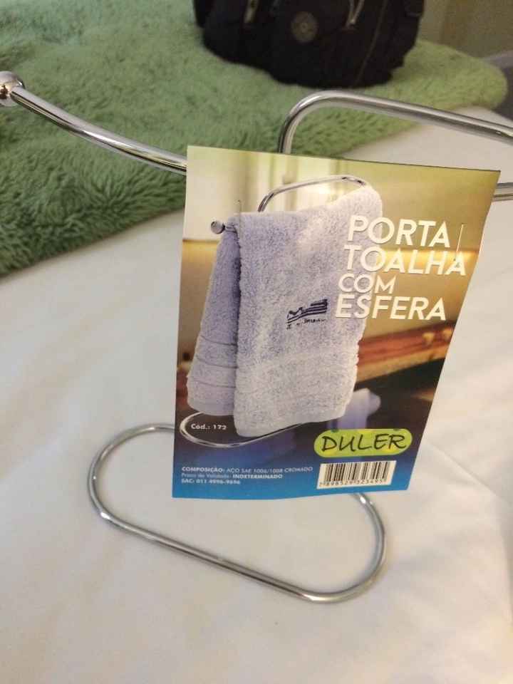 Porta Toalaha de lavabo. 26 Reais nas Camicado.
