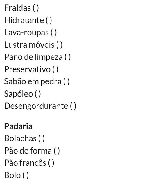 Primeira lista de compras juntos! - 13