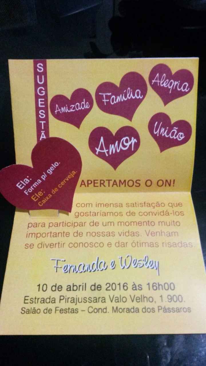 Convite finalizado