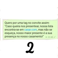 Qual frase fica melhor para a tag do convite? - 2