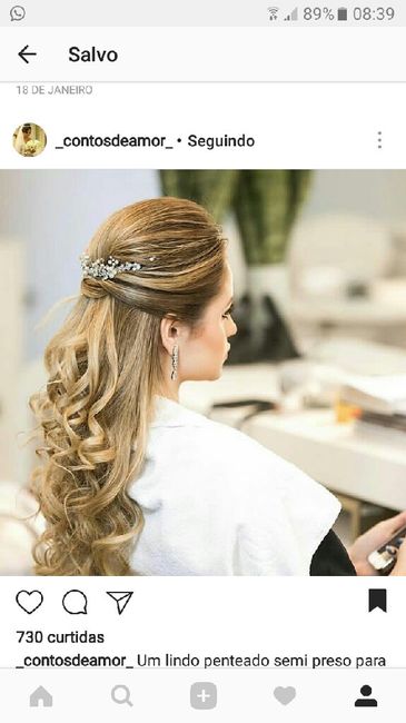 Qual será o tipo do penteado? 1