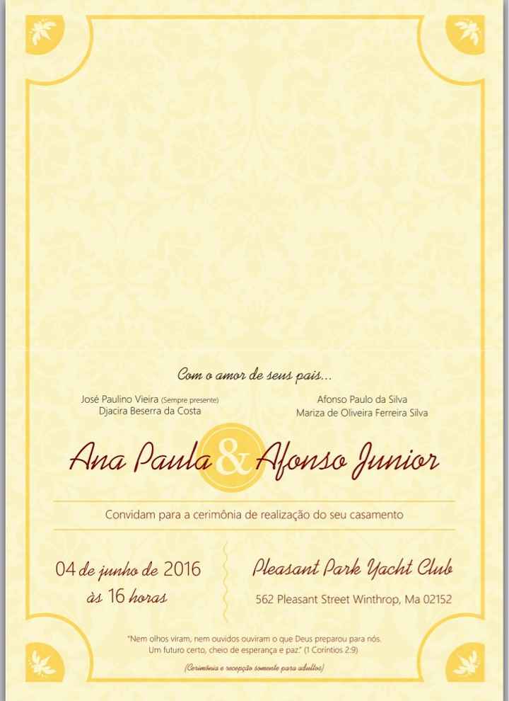 Convite casamento . - 1