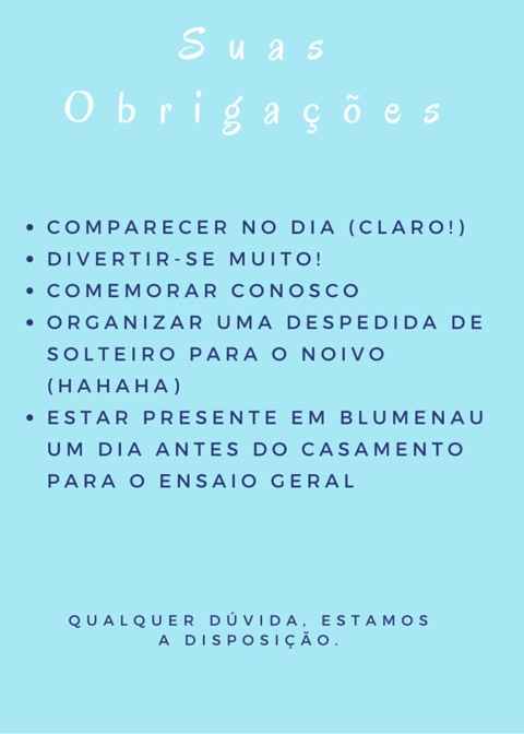 Obrigações padrinhos