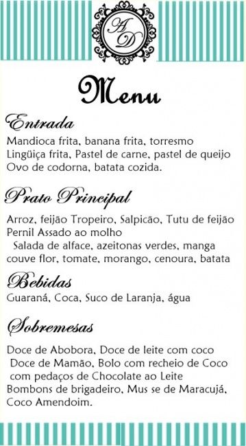 modelo pronto cardapio