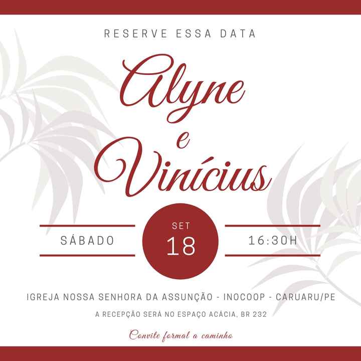Meu save the date #vemver #diy - 1