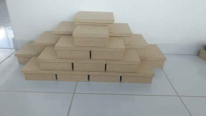 Comecei a confecção das caixinhas dos padrinhos e crianças. #diy - 1