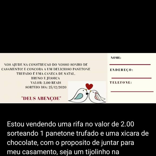 rifa dos noivos - 1
