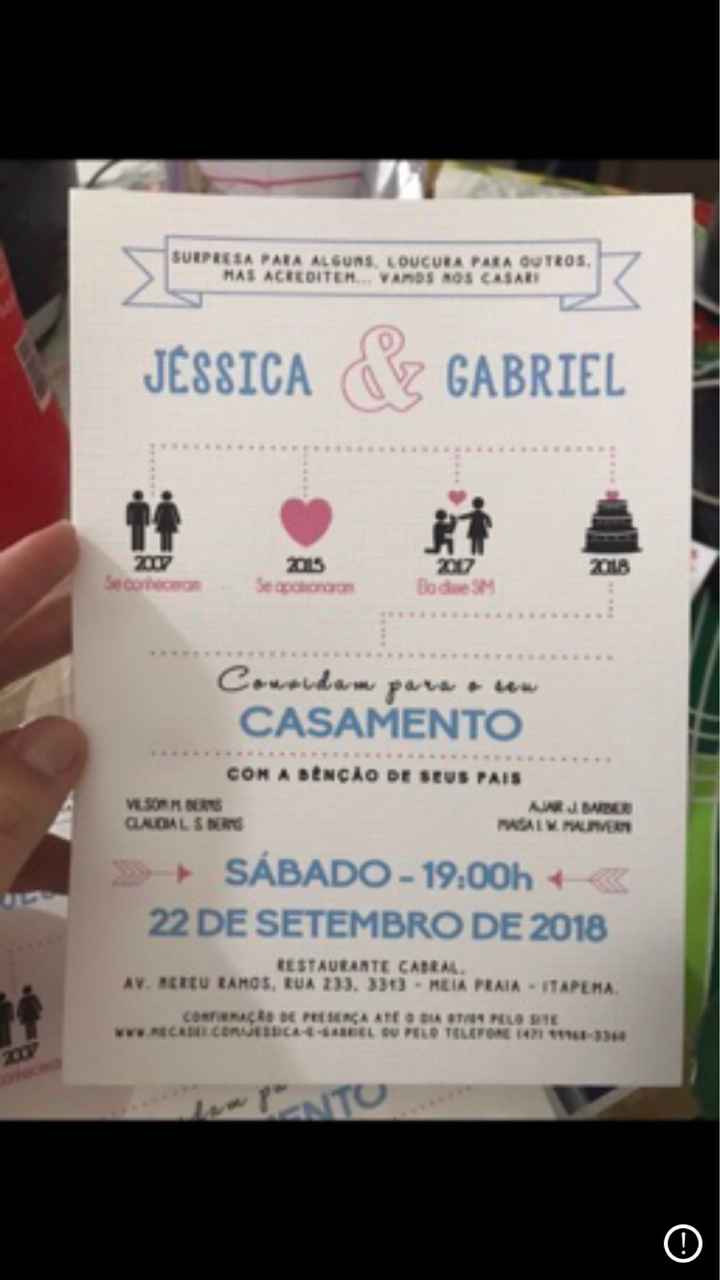 Nosso convite: Jéssica e Gabriel - 1