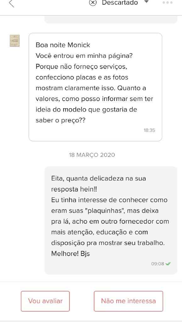Constrangimento com Fornecedor - 1