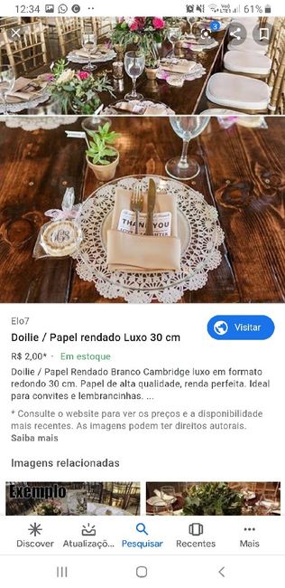 Sousplat x Toalha rendada de papel - 1