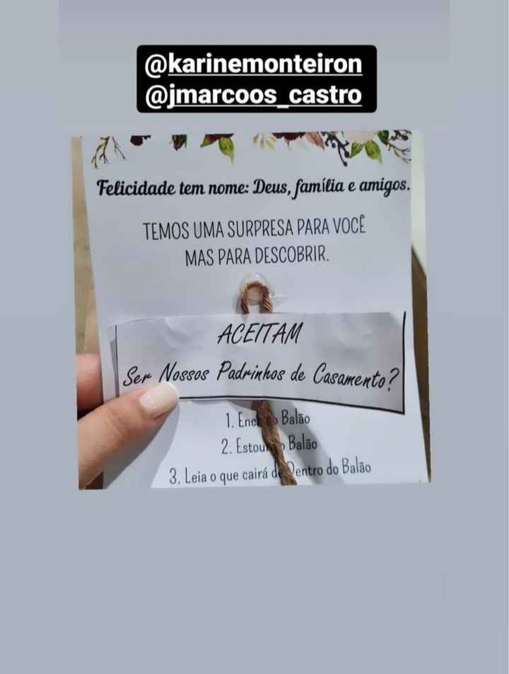 Convite Padrinhos - 2