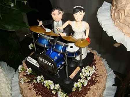 Topo de bolo baterista
