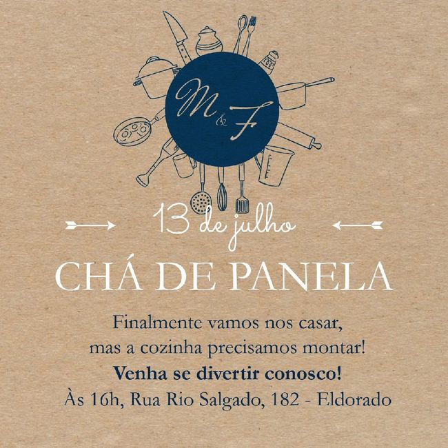 Meu convite do chá de panela - 1