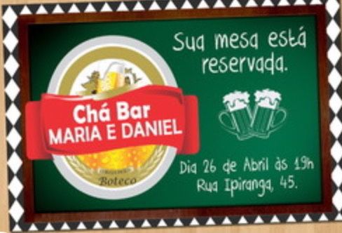 Convite chá bar - 1