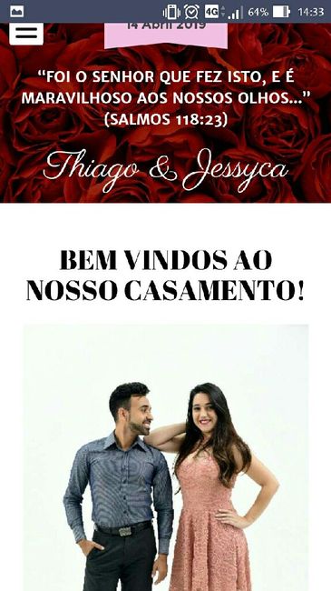 Meu site de casamento - 1