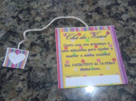 convite chá de panela