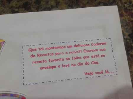 convite chá de panela