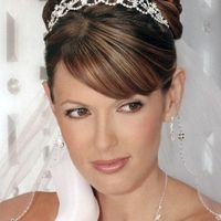 penteado e vestido 