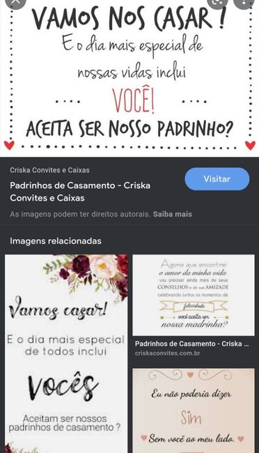 Para convidar os padrinhos, devo avisar antes de entregar a caixa convite ou falo e já entrego o convite junto? 3