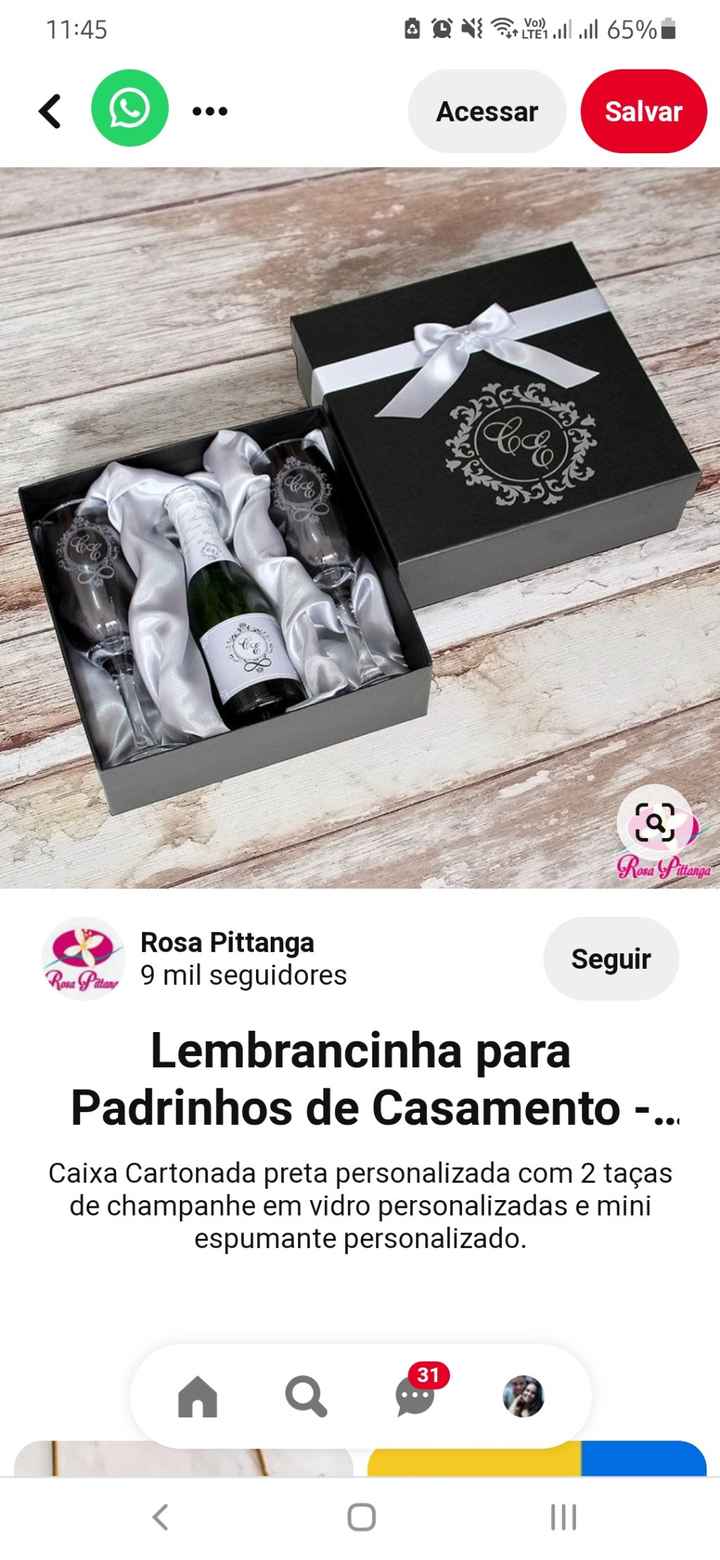 Cor da caixa presente / Padrinhos - 1