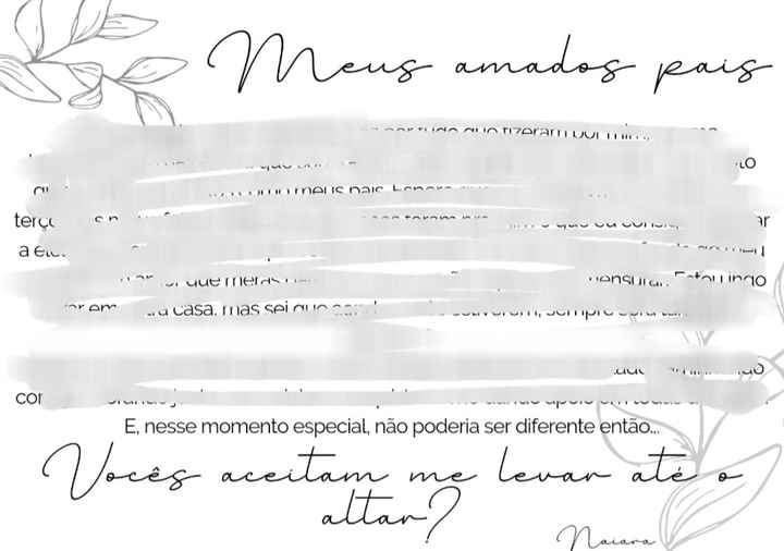 Presentinho dos pais e convite Demoiselles - 5