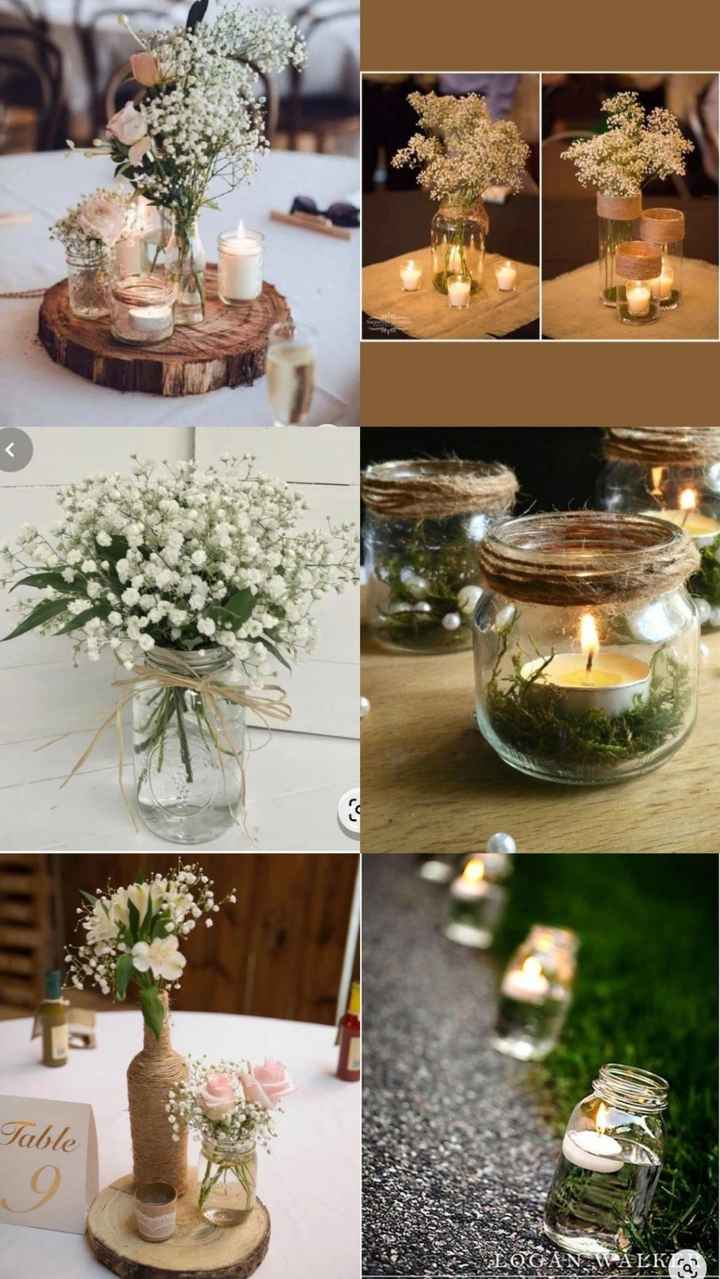 Centro de mesa diy - garrafinhas decoradas e pote com vela - 7
