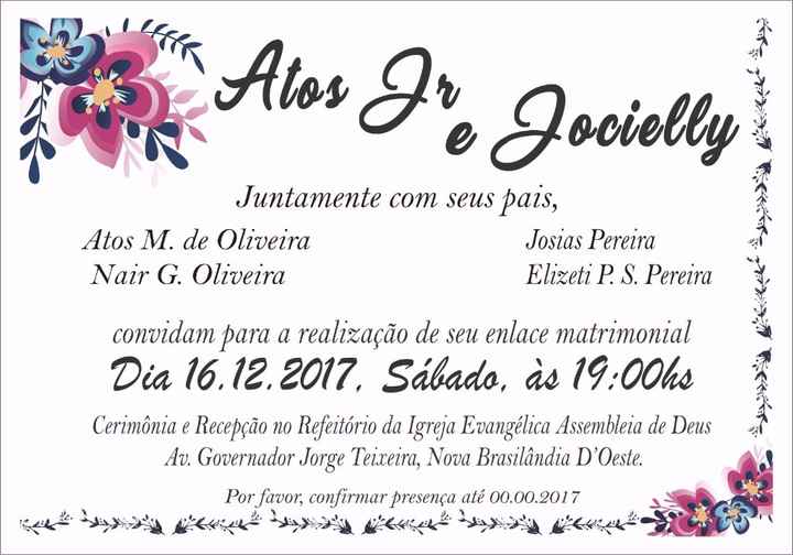 Convite de Casamento