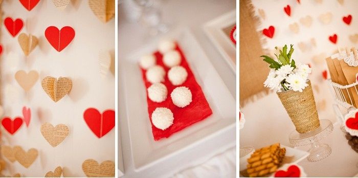 Decoracao com detalhes vermelhos