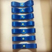 Laços de cetim e detalhe de pedrinha 