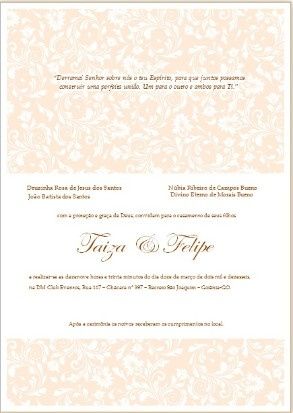 Convite de Casamento 