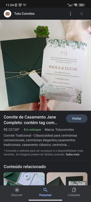 Convite de Casamento sem o Nome dos Pais 3