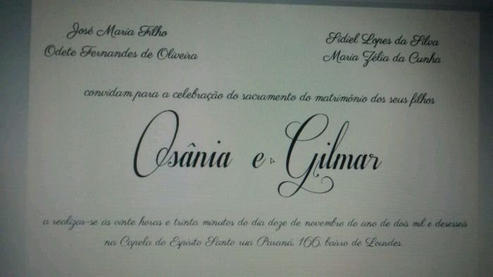 Convites fabricação própria!! - 1