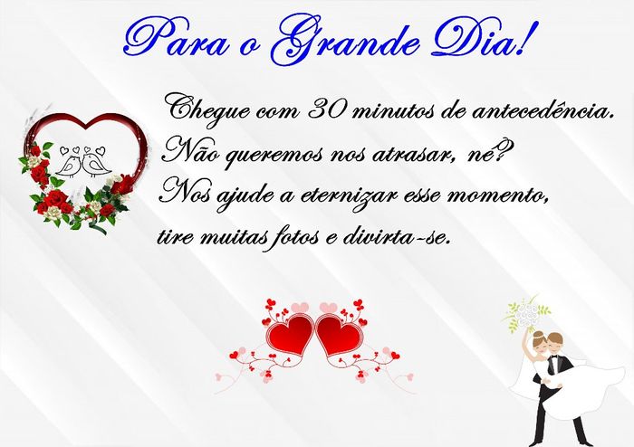 Para o grande dia!